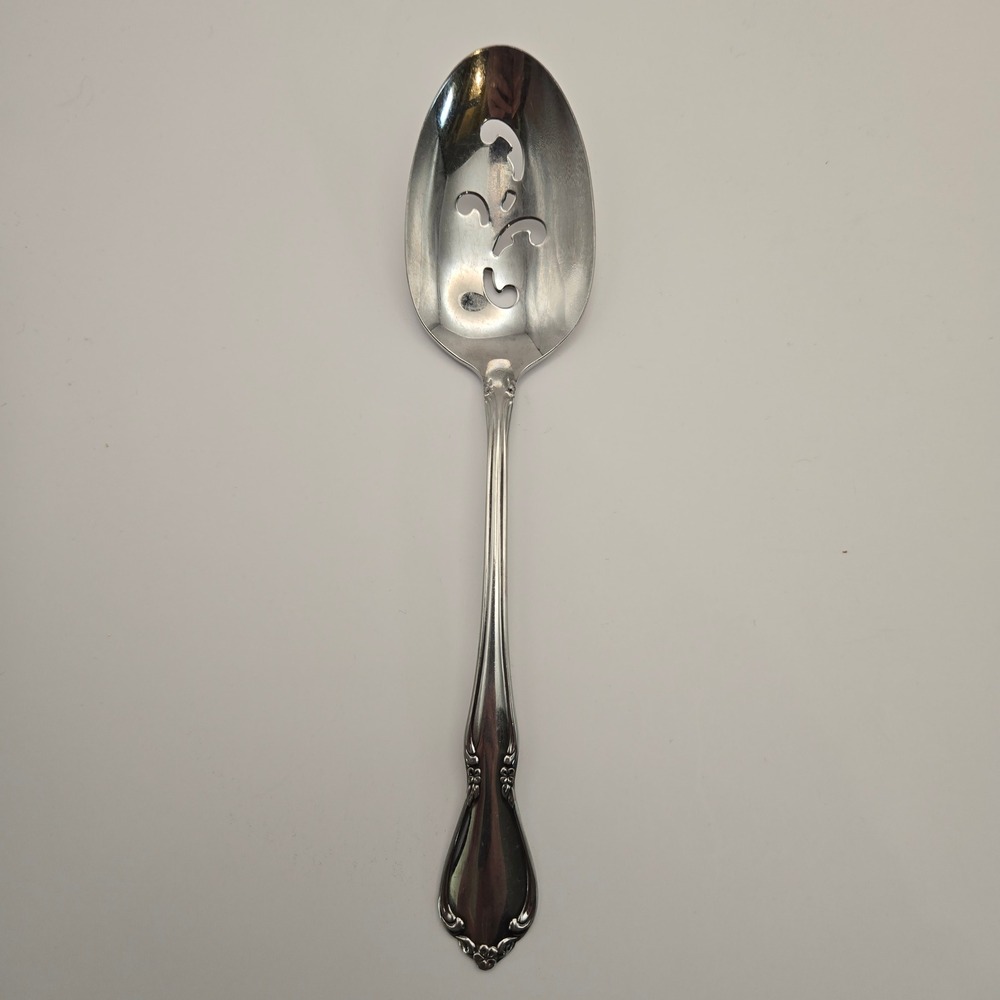 Oneida 8.25" Pierced Tablespoon Lasting Rose Floral Serving Spoon Replacement
